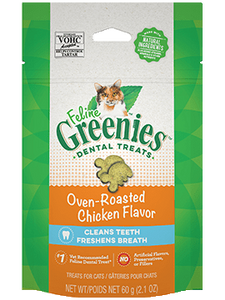 FELINE GREENIES™ Dental Treats Oven Roasted Chicken Flavor